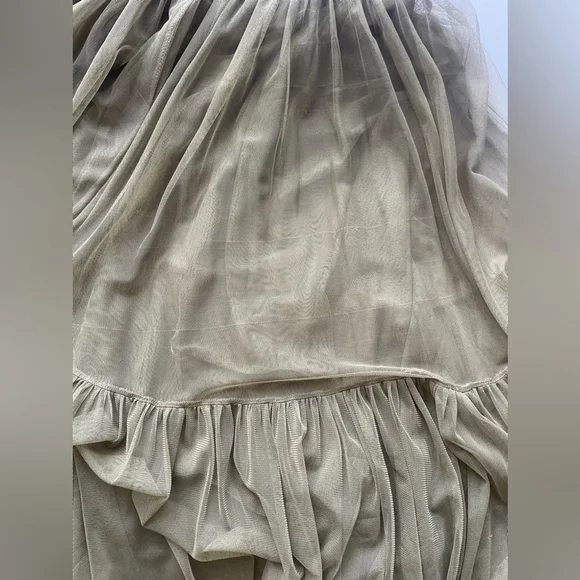 Elegant Olive Green Tulle Skirt - Picture 7 of 8